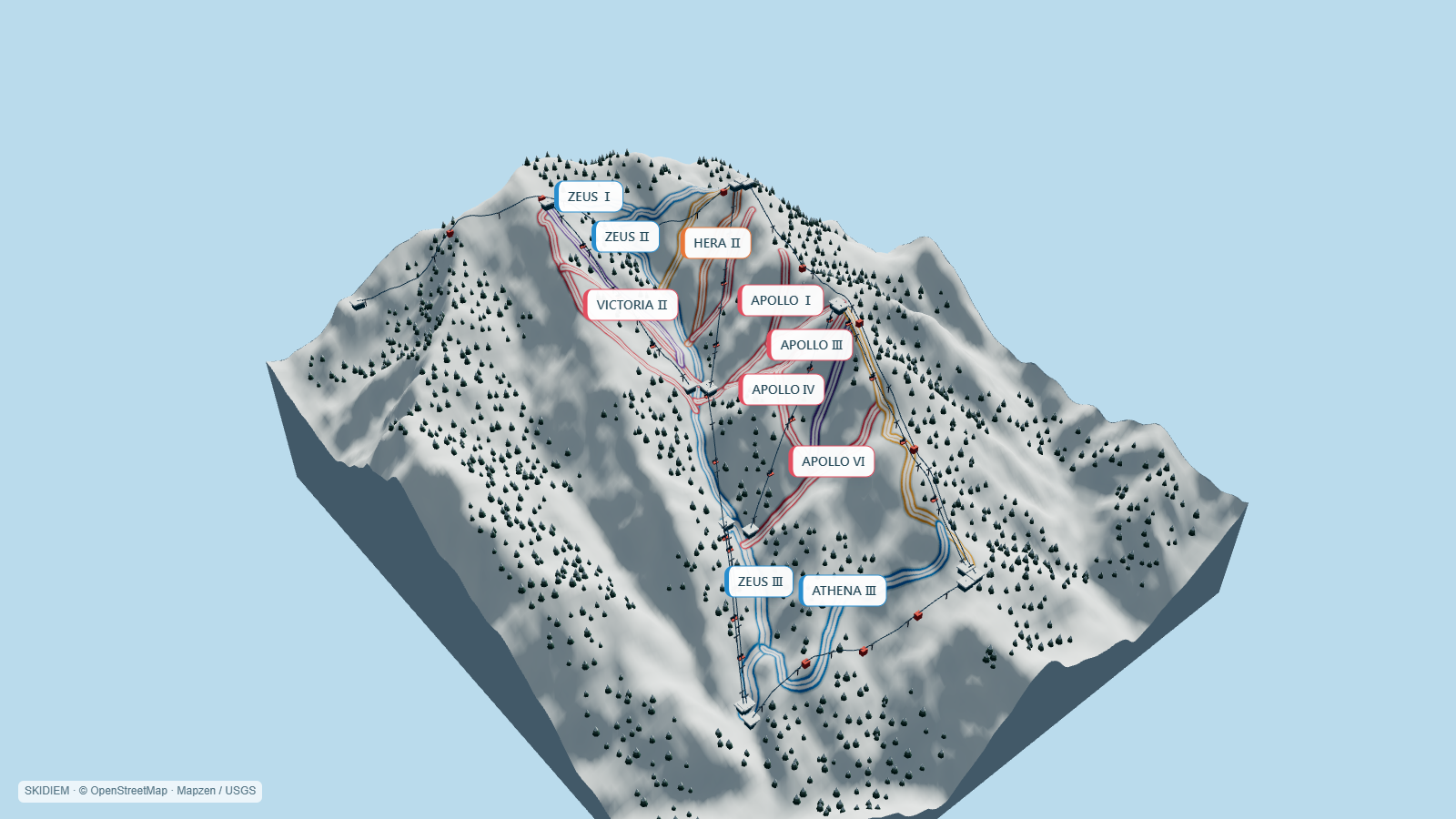 韓國五大滑雪場・3D 雪道與親子設施指南 | SKIDIEM 3 High1 滑雪場地形導覽預覽