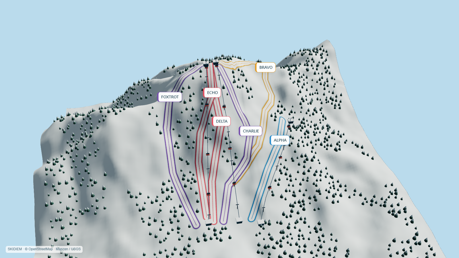 阿爾卑西亞滑雪場・3D 雪道、營業時間與設施指南 | SKIDIEM 2 SKIDIEM 原創地形導覽預覽