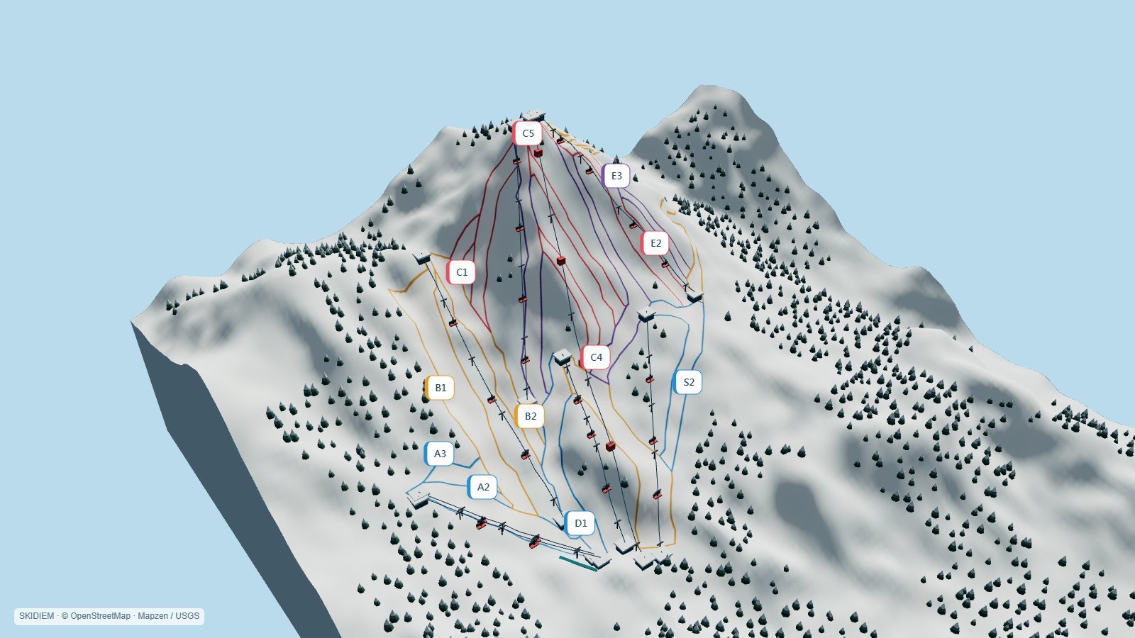 Welli Hilli 滑雪場・3D 雪道、營業時間與設施指南 | SKIDIEM 2 SKIDIEM 原創地形導覽預覽