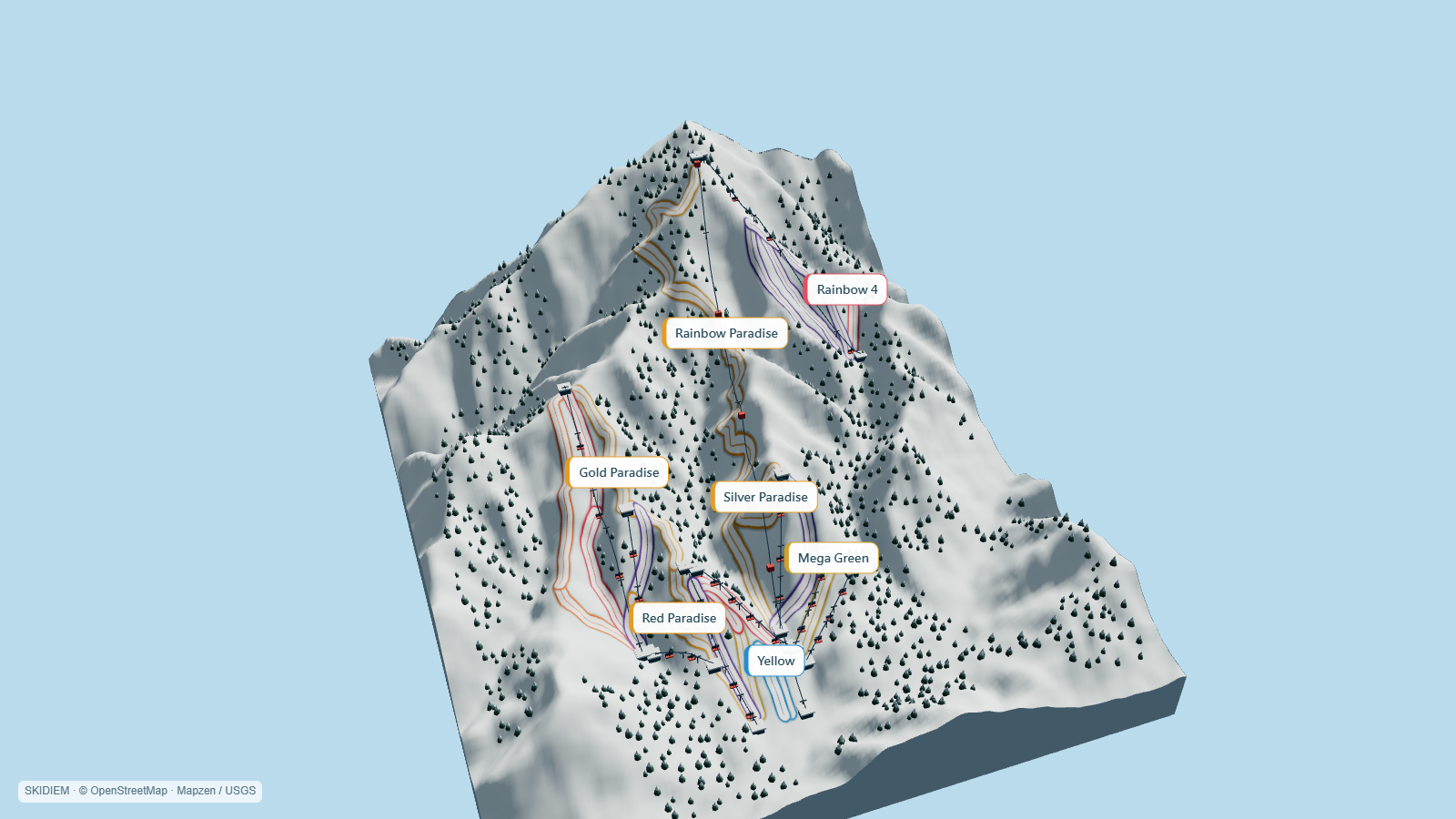 龍平滑雪場・3D 雪道、營業時間與設施指南 | SKIDIEM 2 SKIDIEM 原創地形導覽預覽